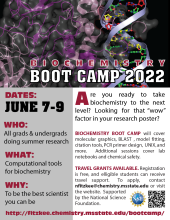 Biochemistry Boot Camp Flier